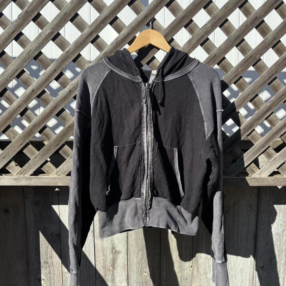 FP Movement by Free People Two-Tone Washed Zip Hoodie – Size XS